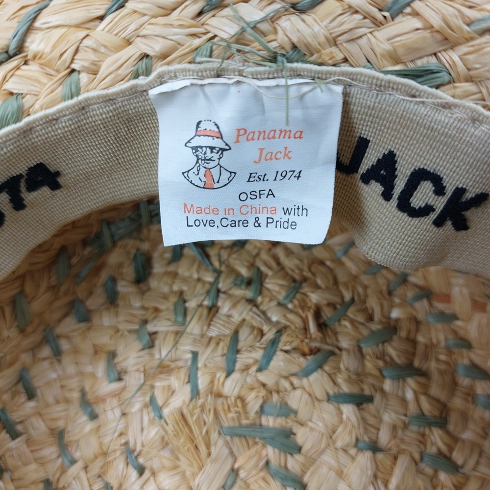 Panama Jack Large 16" Brim Straw Hat OSFM Beach Vacation Summer - Picture 8 of 8